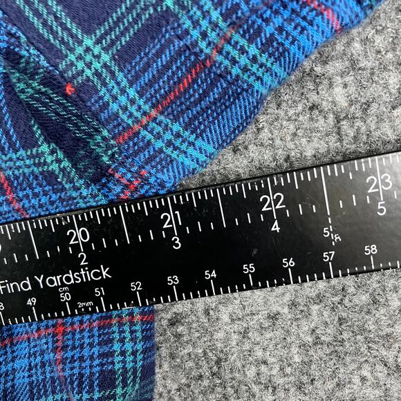 Duluth Trading Co Shirt Mens Size M Blue Plaid Button Front Long Sleeve Workwear - Picture 5 of 7